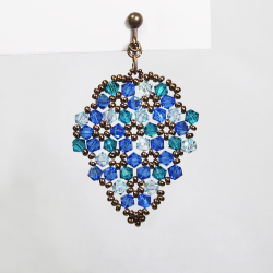 Clips  - Bronze brass - Earrings Grapes Marissa - Clips  - Bronze brass - Laiton bronze